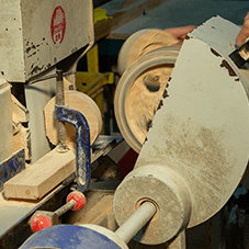 Lijado con rueda giratoria