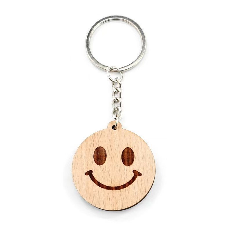 Llavero De Madera Smiley