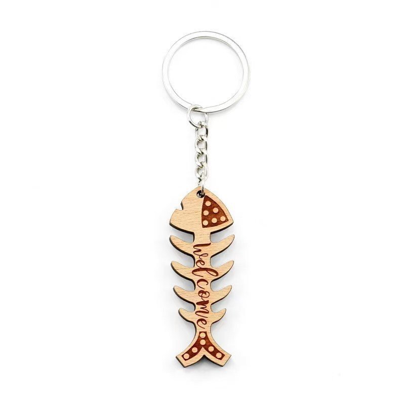 Llavero Pez De Madera