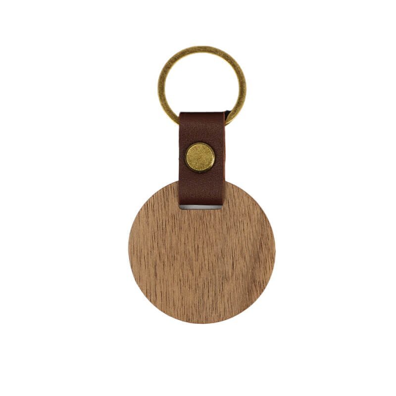 Llavero Redondo Nogal