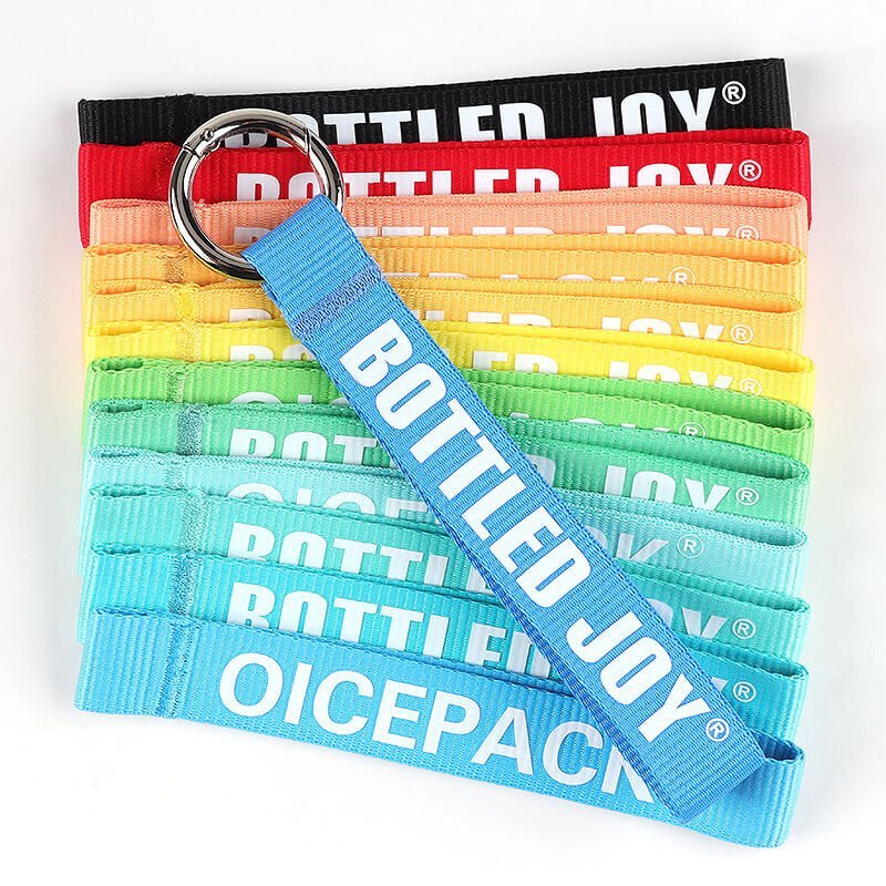 Llavero con logotipo de empresa en colores vivos