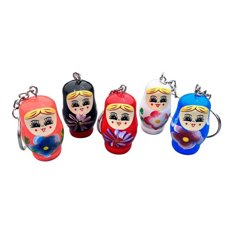 Llavero nido de madera pintado