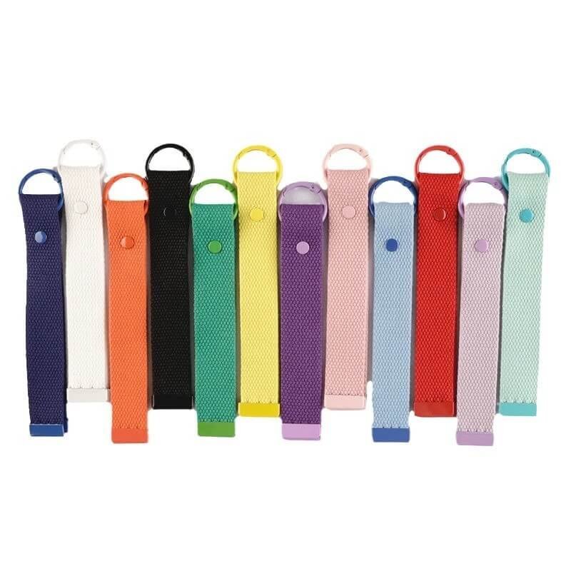 llaveros con tiras de tela