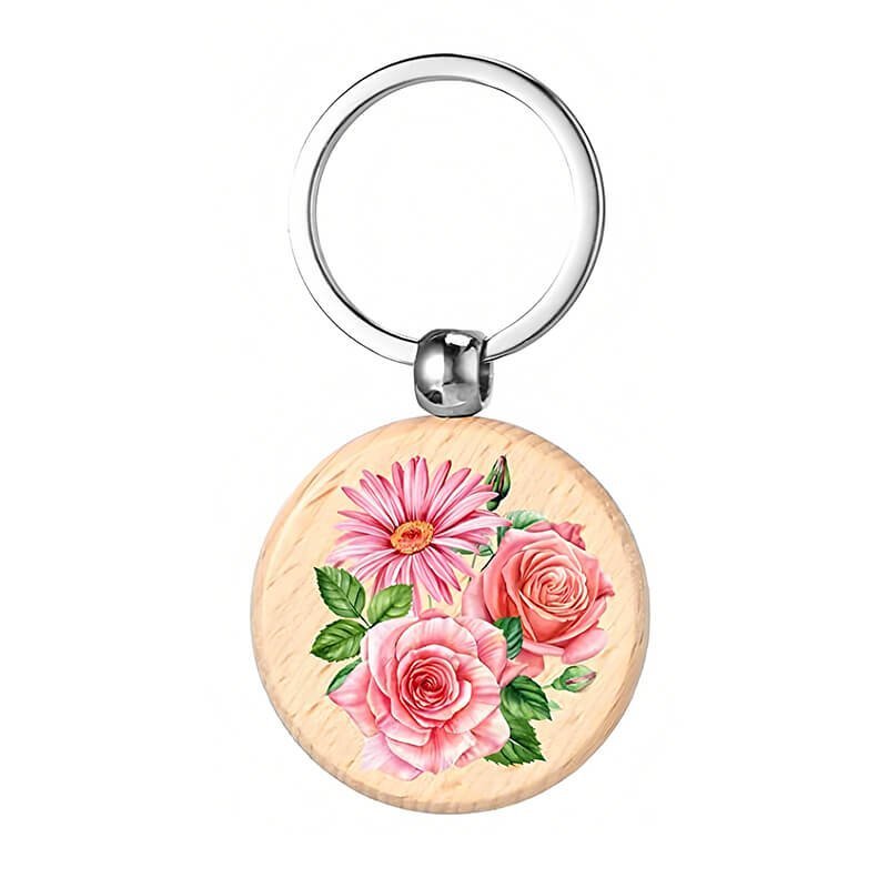 llaveros de madera pintados