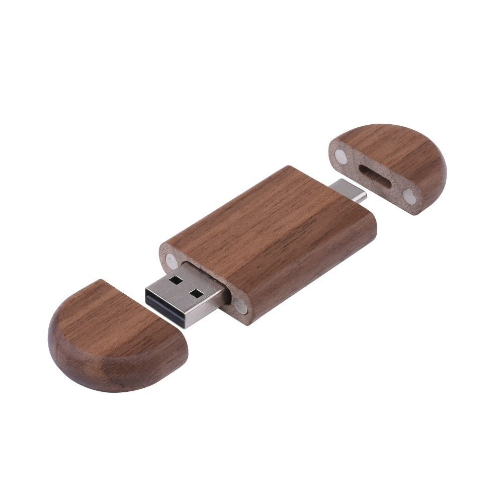 Bulk Oval Wood Mobile USB Drives