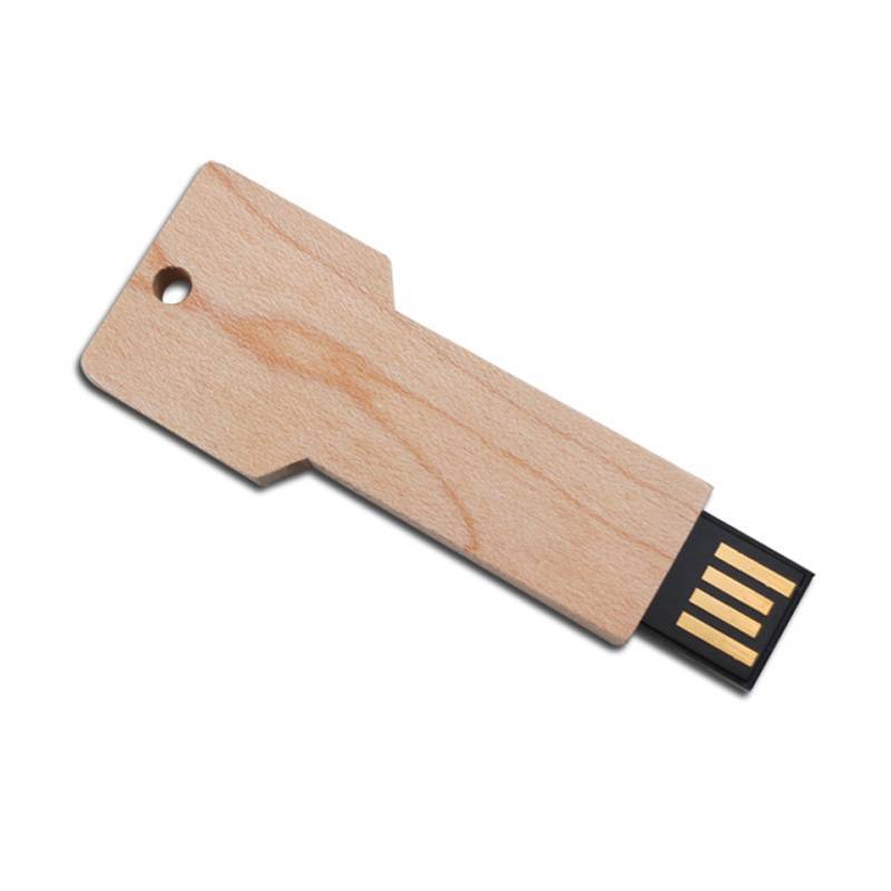 China Square Head Key Shape Wooden usb flash drive