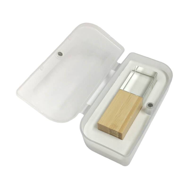 Crystal Flash Drive and plastic USB Box