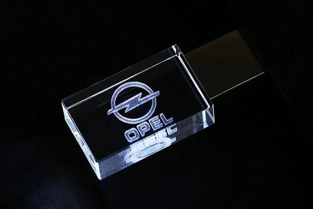 Crystal USB Flash Drive – LED Logo