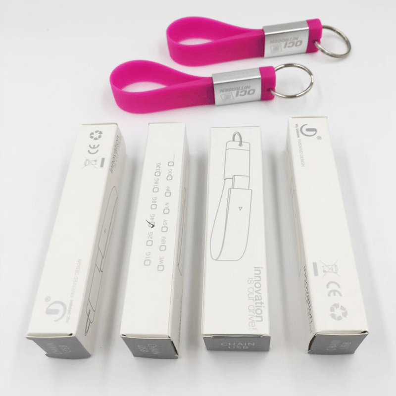 Custom Pink USB Wristband