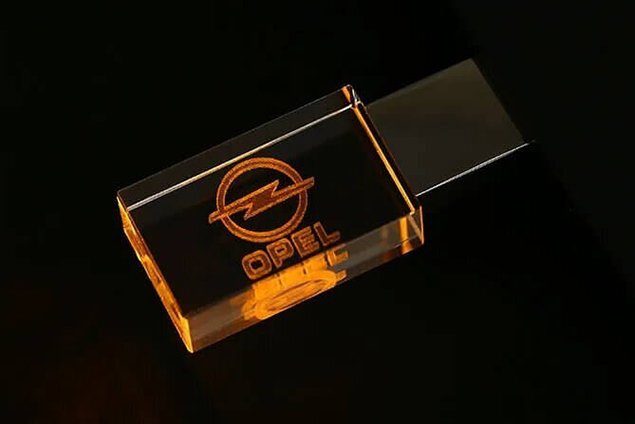 Light-up Crystal Metal USB Flash Drive