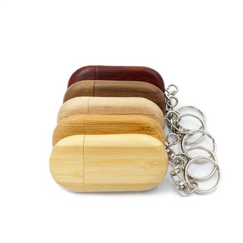 wholesale long olive shape wood usb flash drive