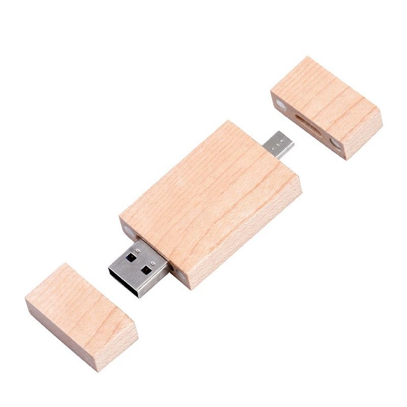 Rectangular Wood Mobile USB Drive