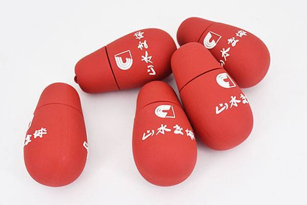 Red date-shaped USB drive