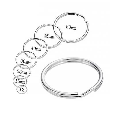 Round metal keychain