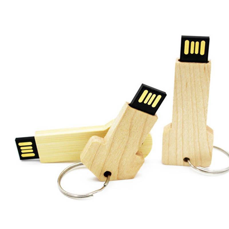 bulk key shape wooden usb flash drive
