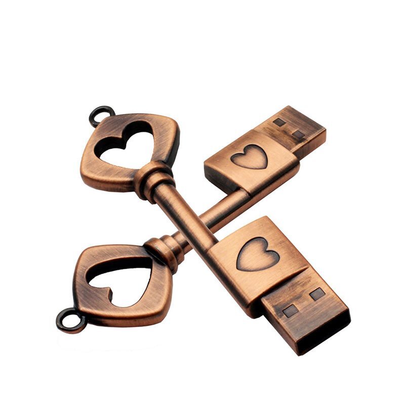 key shape metal usb flash drive