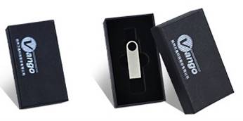 metal usb drive with paper box
