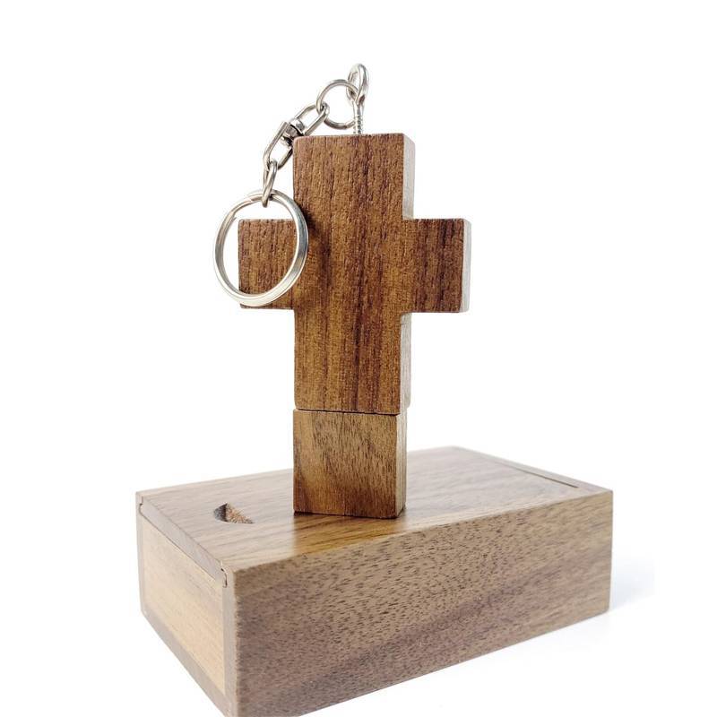 odm wooden cross usb drive