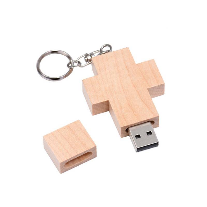 promotional wooden cross usb drive