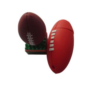red Rugby Shaped USB Flash Drive
