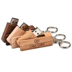 Memoria USB de madera giratoria 180°