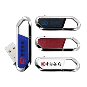Memoria USB metálica con mosquetón