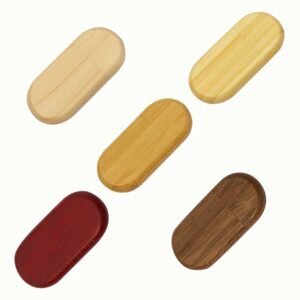 Memoria USB de madera elíptica