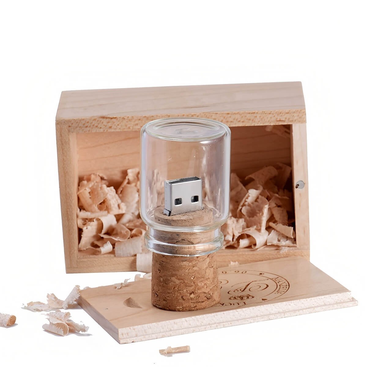 Memoria USB en forma de botella de vidrio