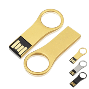 Memoria USB metálica alargada con anilla integrada