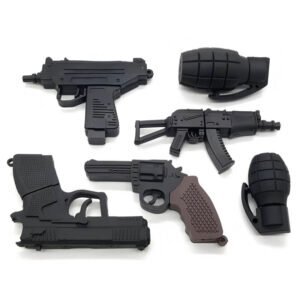 Memoria USB de PVC con diseño de arma en miniatura