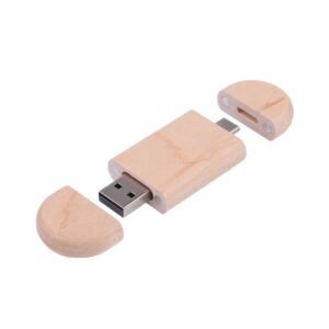 Memorias USB ovaladas de madera para móvil