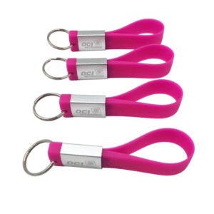 Pulsera USB rosa de 64 GB personalizable
