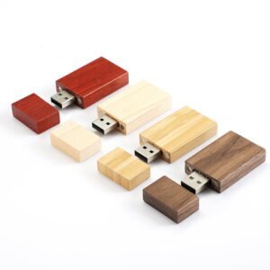 Memoria USB rectangular de madera